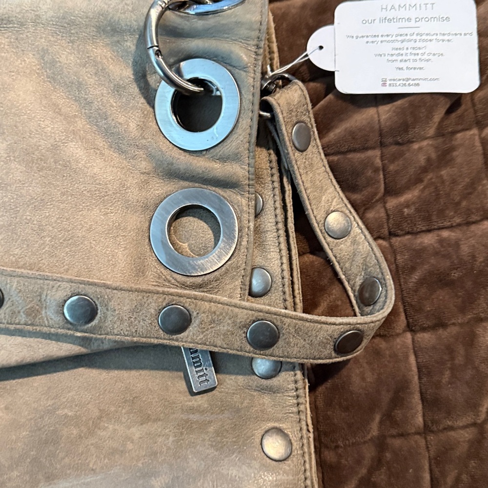Hammitt Tan Leather Crossbody Bag with Silver Details - Picture 13 of 13